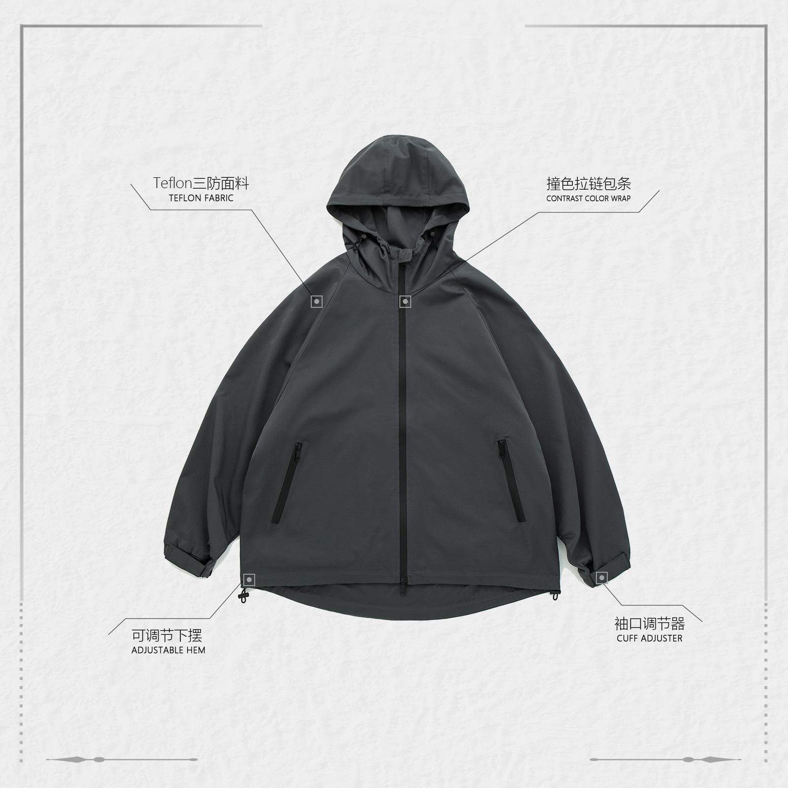 Trs Men |2022Aw Japanese Functional Outdoor Dupont Teflon® Triple Hooded Hardshell Jacket For Men Application Scenario