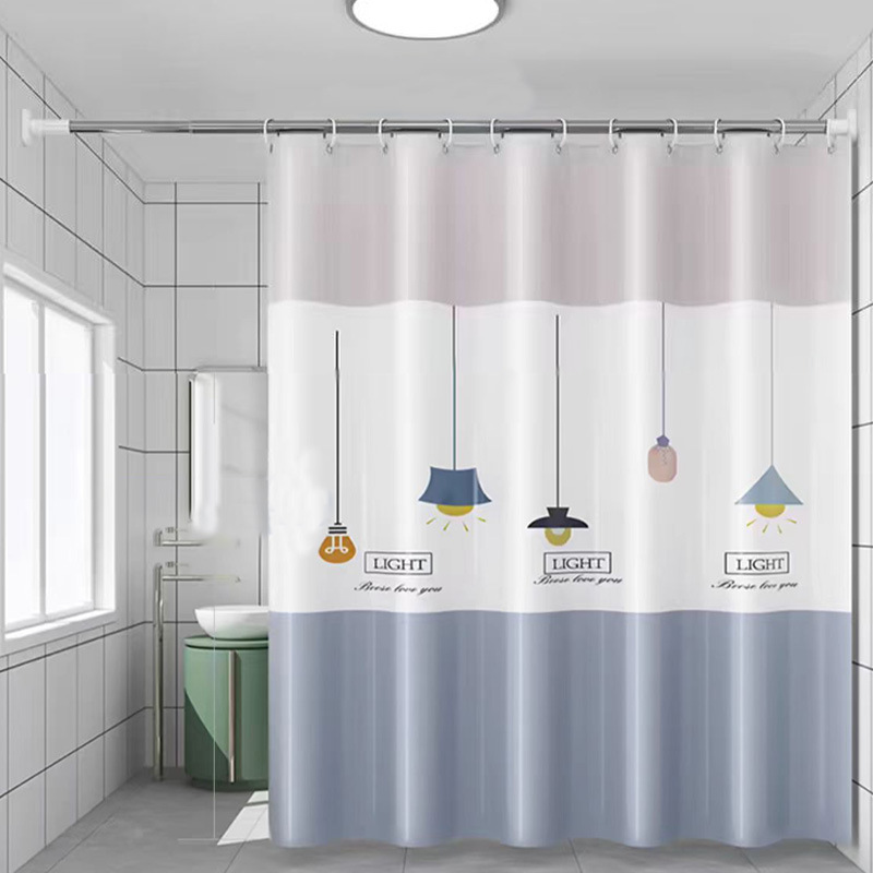 Cross-Border Household Bathroom Shower Curtain Waterproof Curtain Dry And Wet Separation Waterproof And Mildew Resistant Peva Shower Curtain Shade Warm Wholesale Application Scenario