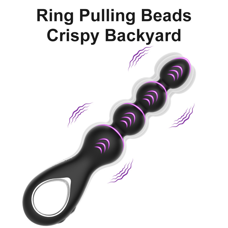 Swing pull bead powerful vibration handheld rotating pull ring beaded prostate vibration bar adult products details Picture