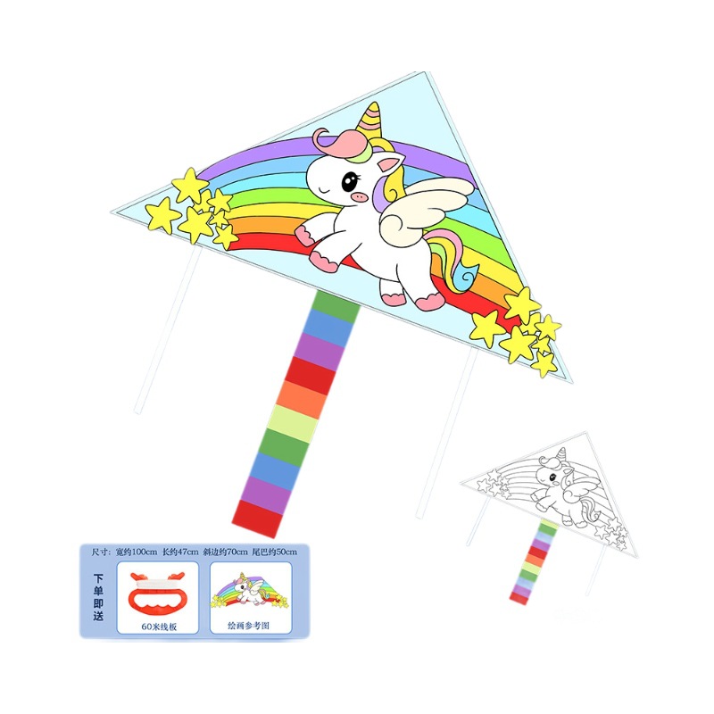 风筝/风筝材料包/大金鱼风筝/儿童风筝/智利风筝白底实物图