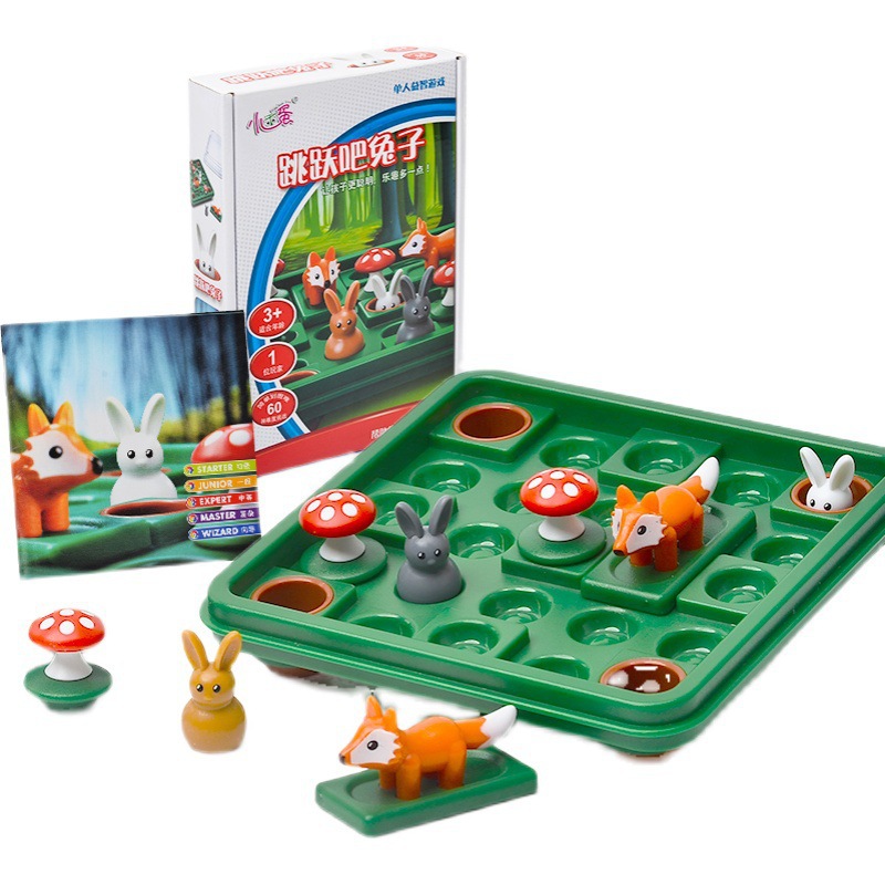 Little Good Egg, Jump! Rabbit, children's hands-on and brain-stimulating logical thinking and reasoning training, early education board game, educational toy Application Scenario