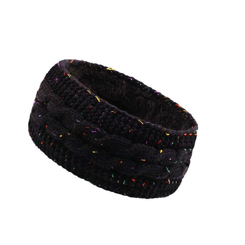 New winter fleece hair accessories, cross-border autumn and winter woolen knitted hair bands, European and American warm sports headbands, ear protecters pic 11