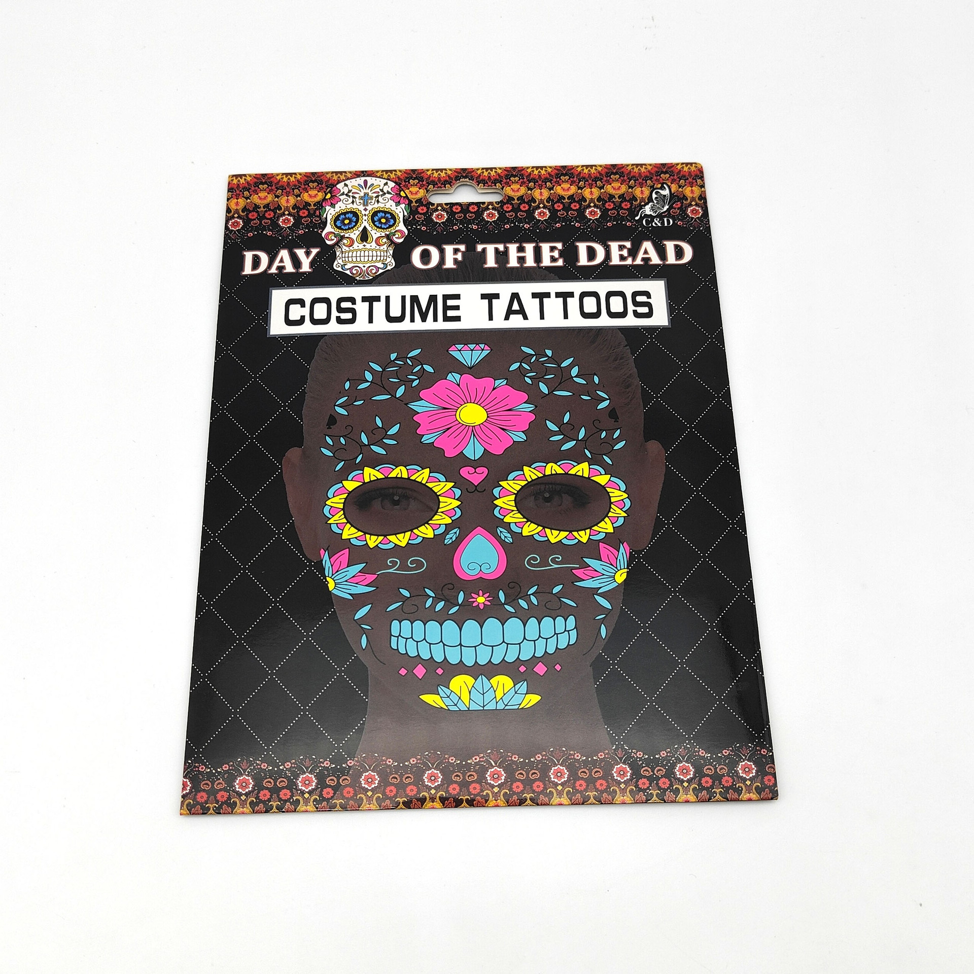 Halloween and Ghost Festival face sticker, one-time water transfer tattoo, festival face sticker, fun and prank Application Scenario