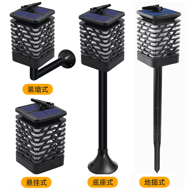 Amazon Solar Flame Light 12Led Landscape Lawn Lights Outdoor Courtyard Atmosphere Decorative Wall Lights Application Scenario