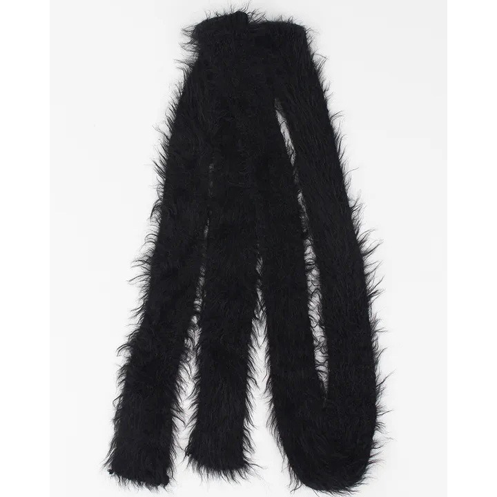 围巾/男士围巾/围巾长针织/穆斯林用品女士穆斯林/仿皮草帽子白底实物图