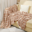半边绒沙发盖毯毛毯针织毯空调毯ins毯子花卉办公室毛绒毯懒人毯