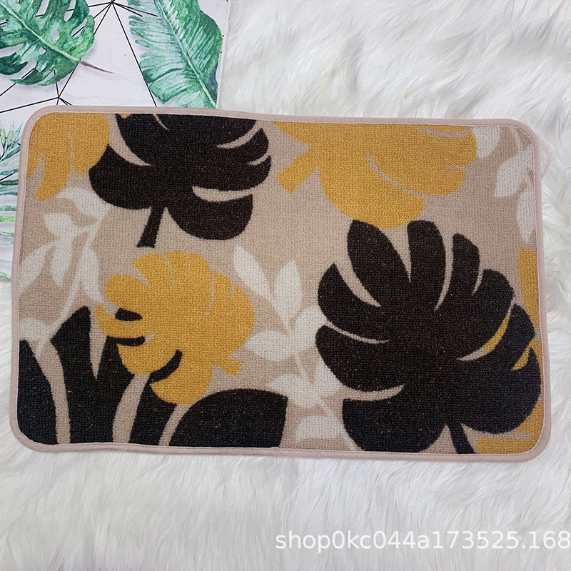 Wholesale of new polyester carpets, anti-slip MATS for export, water-absorbing polypropylene fleece printed bathroom floor MATS and door MATS Application Scenario