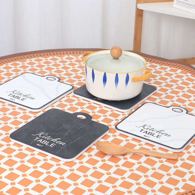 创意方形带孔锅垫 跨境欧美餐厅厨房桌面陶瓷餐垫 隔热保温餐桌垫详情图1