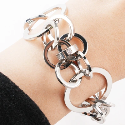 Opk Jewelry Wholesale European And American Fashion Ins Stainless Steel Jewelry Personality Ot Buckle Senior Sense Titanium Steel Bracelet Women