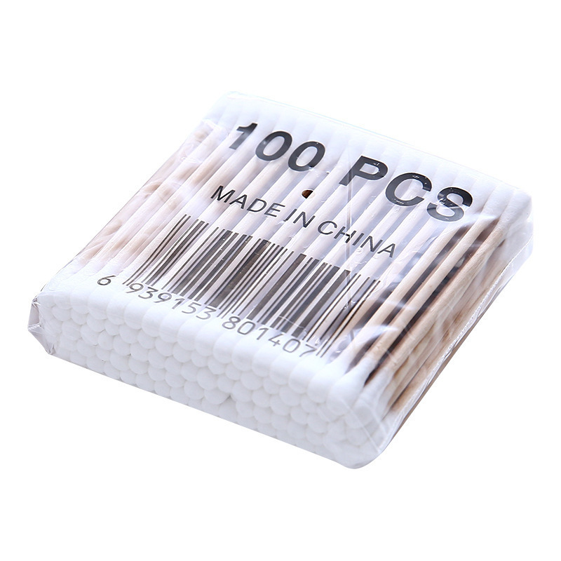 Disposable Cotton Swabs Double-Ended Wooden Swabs Cotton Swabs Ear Picks Tampon Swabs Makeup Remover Makeup Swabs Item Picture