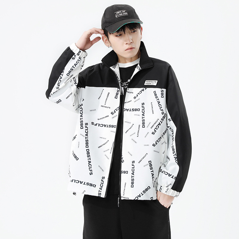 2022 New men's spring fashion jackets, trendy men's wear, casual Hong Kong-style men's tops