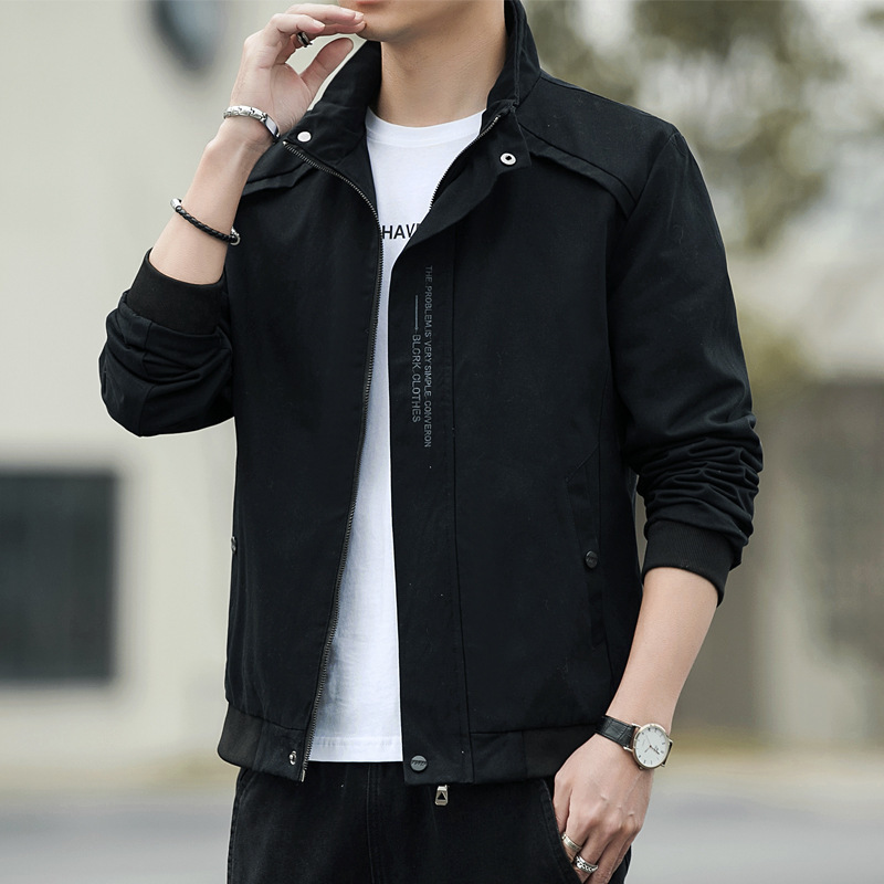 Men's spring and autumn casual winter jacket 2022 autumn new workwear, trendy men's fleece jacket details Picture