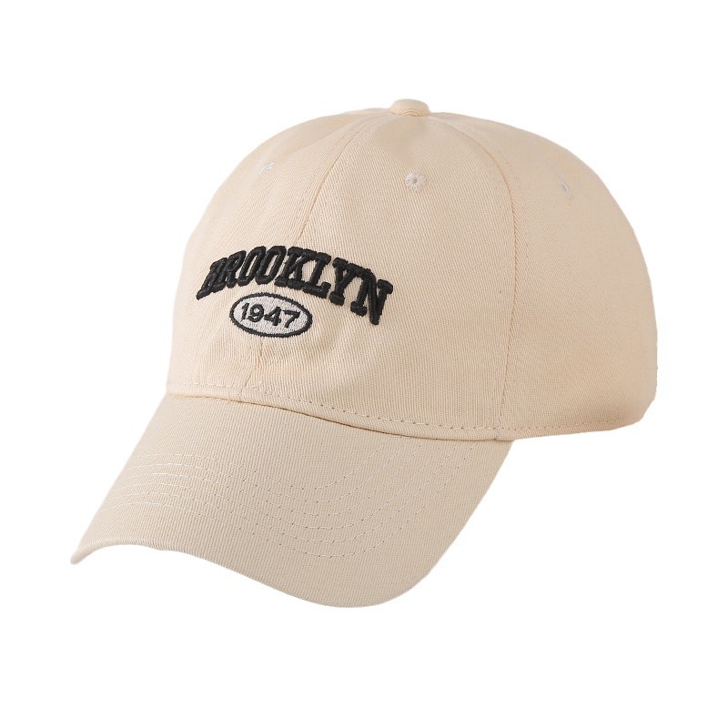 American Retro Baseball Hat Female Autumn Winter Alphabet Embroidery 2023 New Face Small Outdoor Visor Hat Male Item Picture