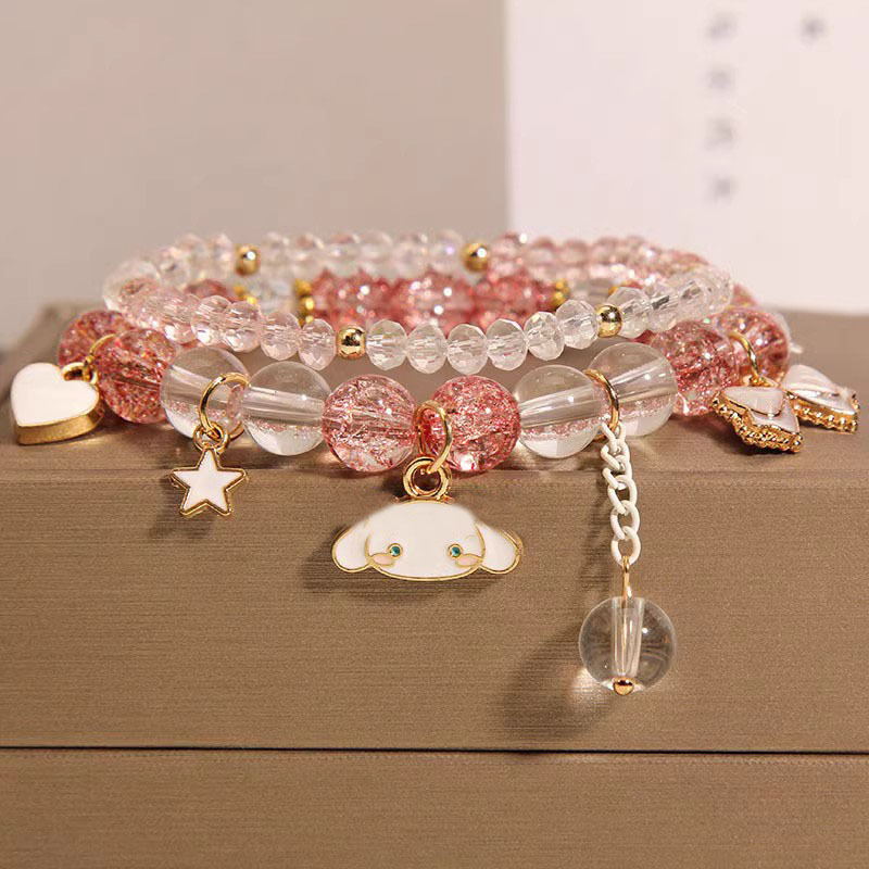 Pulsera de cristal cordones de mano accesorios de moda hombres y mujeres parejas pulsera de mano simple y versátil pulsera de cristal cordones de mano accesorios tendencias details Picture