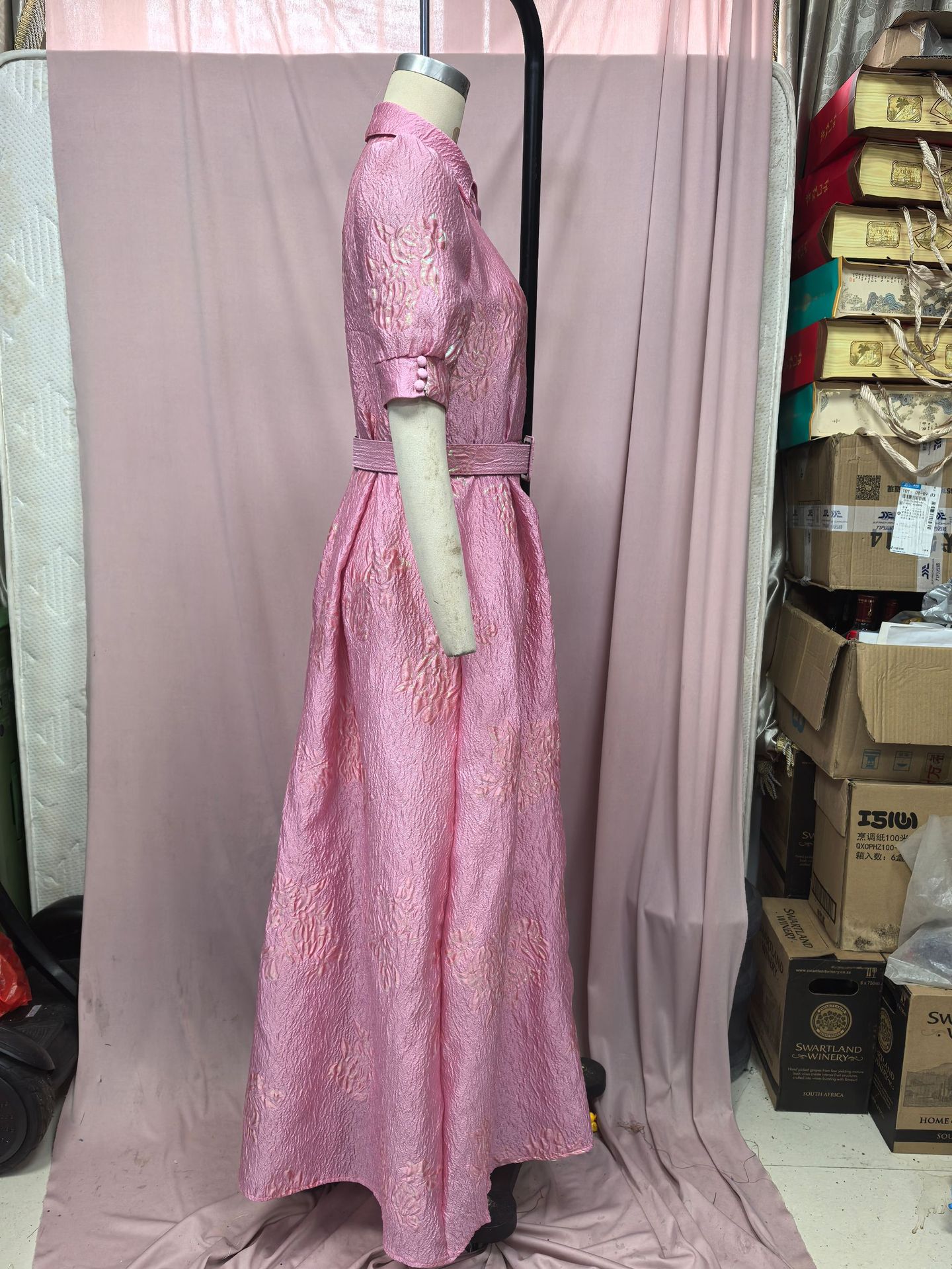 Cross-border European and American French elegant dress 2025 Summer independent Station new product, retro style, fashionable and slimming long dress pic 9