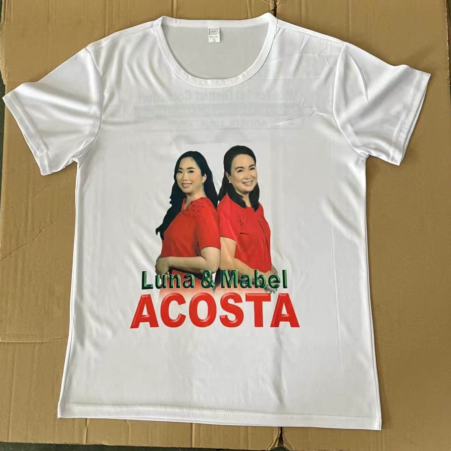 Yiwu liling fábrica barato poliéster camiseta en blanco elección presidencial cuello redondo manga corta campaña ropa poliéster campaña Item Picture