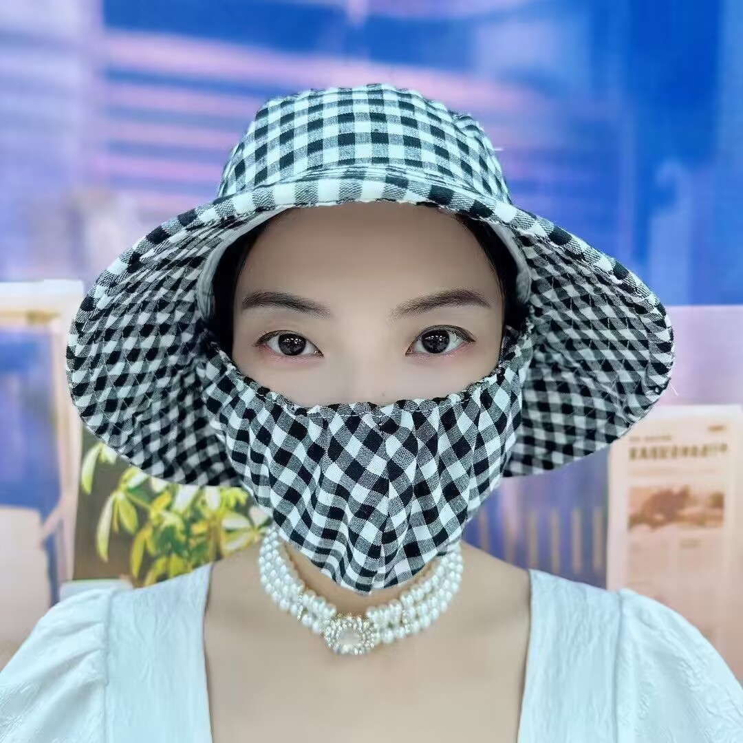 Vietnam Sun Protection And Dust Mask Hat Summer Women's Sun Protection Hat Agricultural Face Protective Uv Sun Hat Item Picture