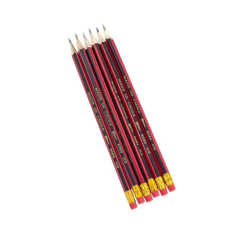 Pencil Wholesale Drawing And Sketching Pens Children's Prize Learning Stationery With Rubber Hex Pencils For Elementary School Hb Pencils Item Picture