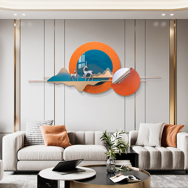 Fuxiao decoración moderna y simple 3D estereoscópica decoración de pared sala de estar sofá fondo pintura decorativa de pared luz lujo creativo restaurante