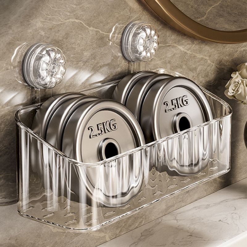 Suction cup storage rack Hand washing toilet toilet bathroom shower gel Perforation-free comb wall hanging storage box Specification drawing