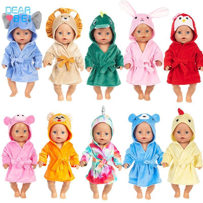 18 pulgadas americano niña muñeca ropa muñeca juguete animal bata 45cm muñeca dibujos animados pijamas bjd vestido de muñeca