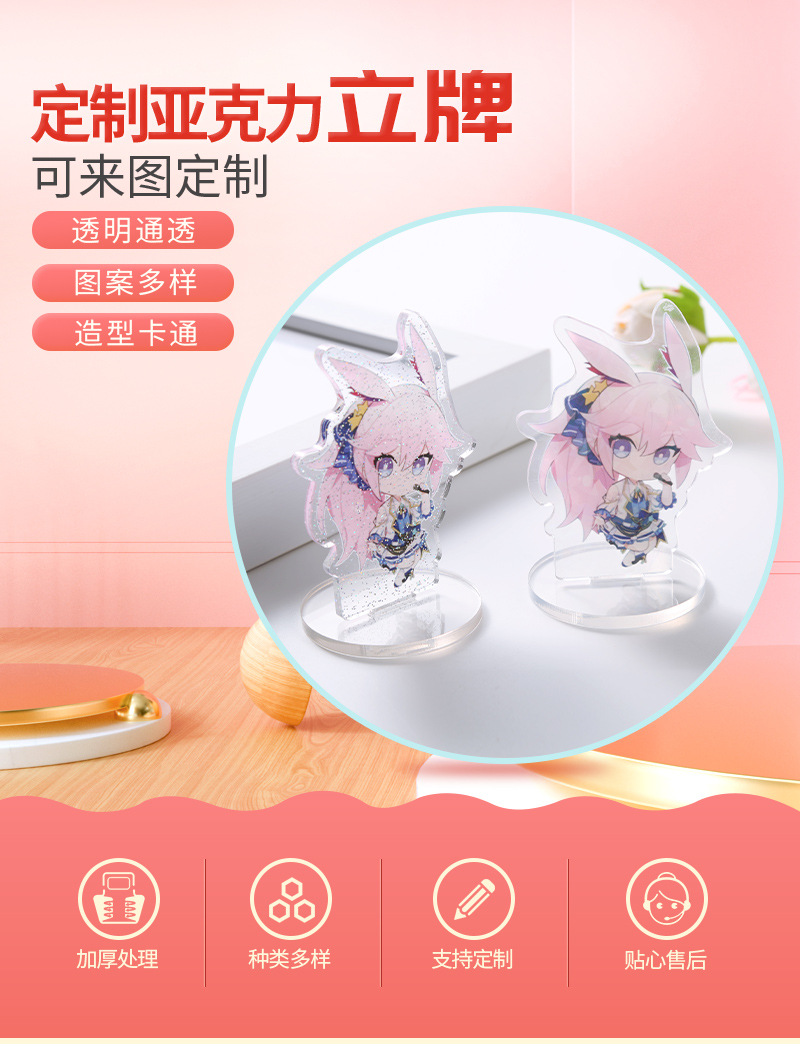 亚克力钥匙扣同款钥匙配饰卡通动漫透明钥匙扣亚克力钥匙牌车钥匙详情2