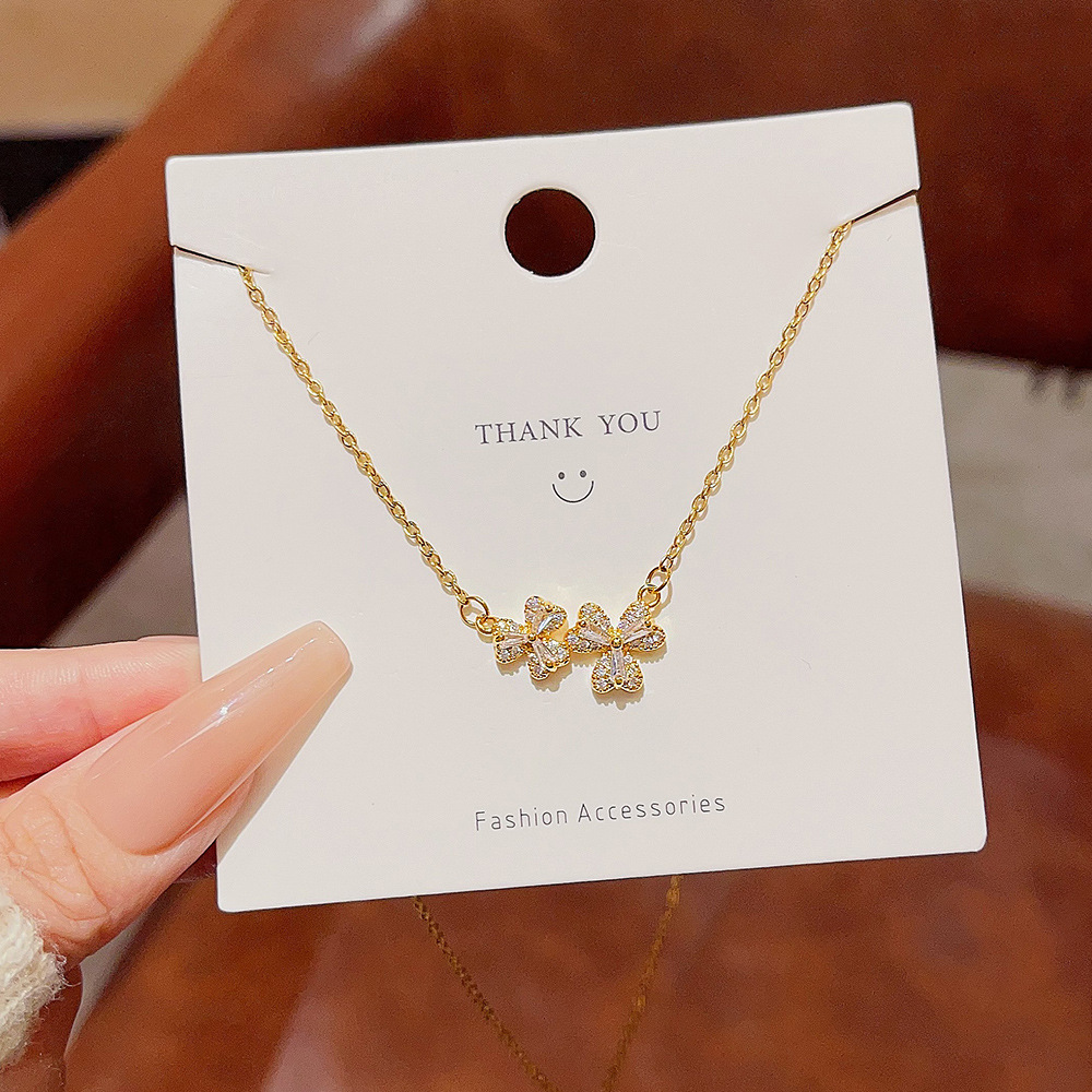 Love Necklace Does Not Fade Light Luxury Small Clavicle Chain Burst Jewelry Birthday Gift To Girlfriend Choker Jewelry Woman Specification drawing