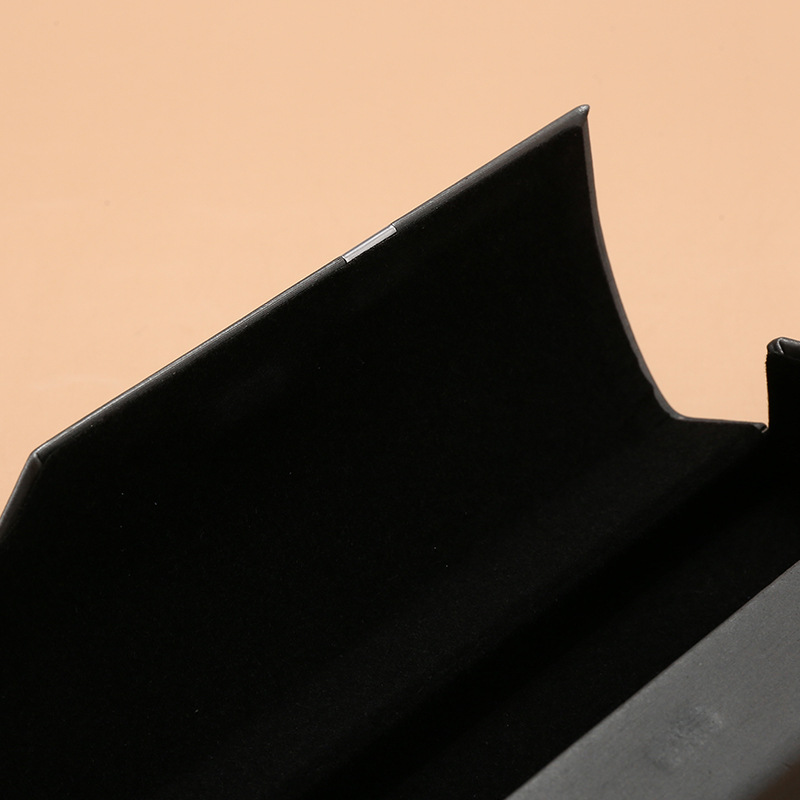 光学眼镜盒批发拉丝翻盖手工盒银条不规则学生光学镜盒 可印LOGO细节图