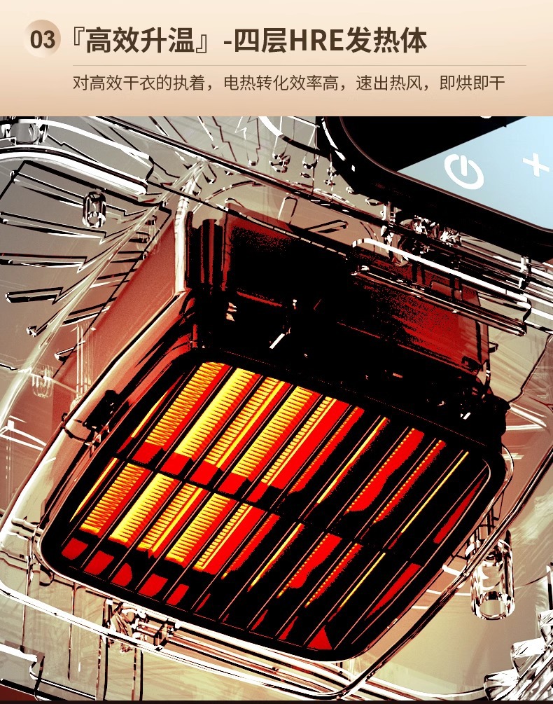 折叠式干衣机烘干机家用旅行便携宿舍烘干衣服除螨熨烫不伤衣详情12