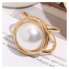 Cross-shaped hollowed-out sweet pearl dress buttons, crystal shawl buttons, cross-border best-selling Korean silk scarf buttons, creative and fashionable corsages Item Picture