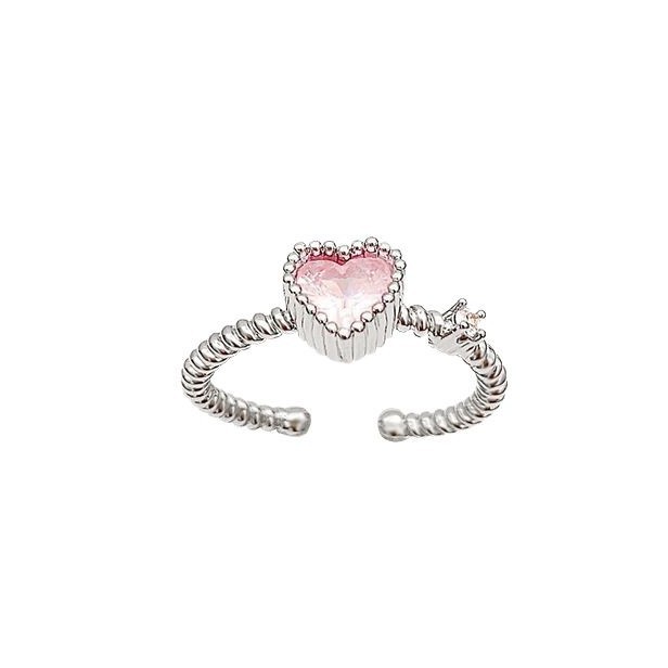 The light luxury and hot girl micro-set ring exudes a sense of sophistication and individuality. The zircon opening adjustable index finger ring is a simple and niche jewelry Item Picture
