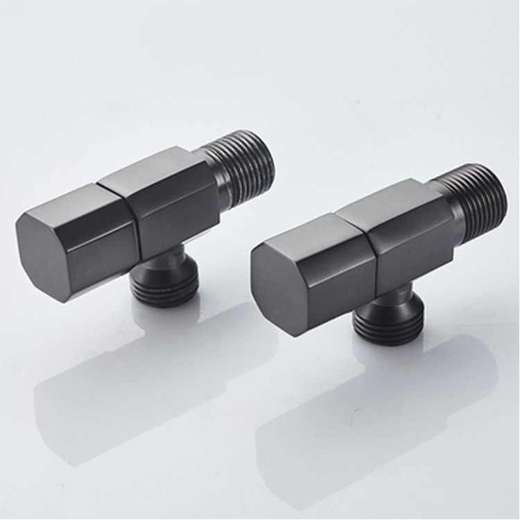 Gun Gray Angle Valve All Copper Triangle Valve Cold And Hot Water Toilet Water Heater Water Valve Switch 4 Faucet Household Application Scenario