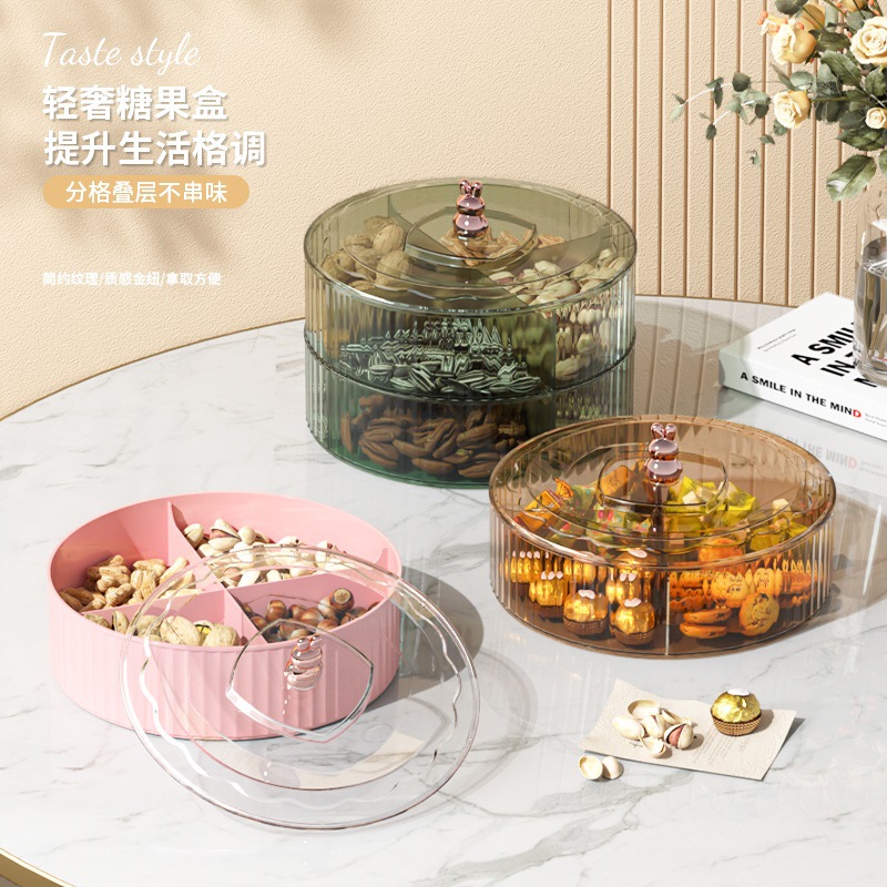 Fruit tray Home living room coffee table light luxury dry fruit tray high-grade melon seeds candy storage box snack nut tray 01012BD8815 details Picture