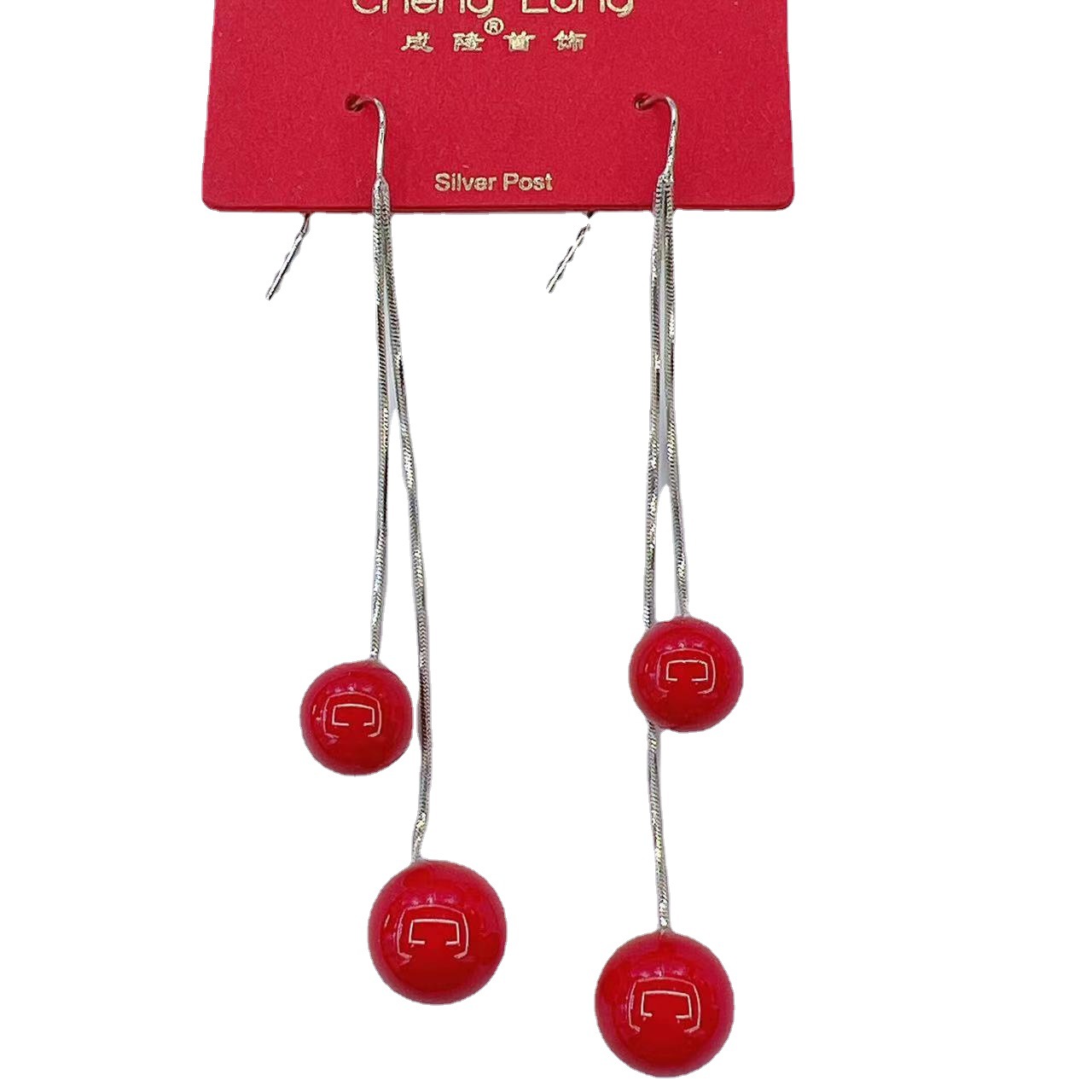 【 Silver Needle 】 National Trend Su Hong Pearl Silver Needle Elegant Women's Earrings, a popular bestseller in live-streaming by Internet celebrities, Platinum electroplated Item Picture