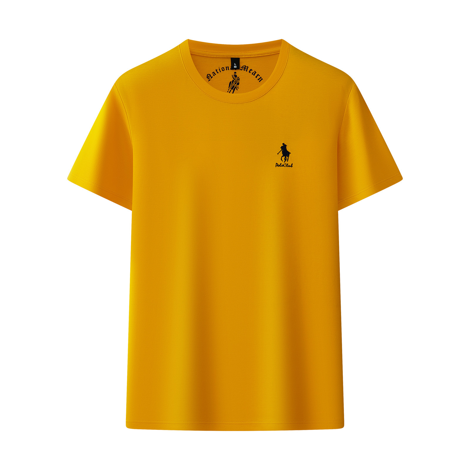 Paisenlong's new summer mercerized cotton round-neck men's short-sleeved T-shirt and Paul embroidered half-sleeved men's top round-neck T-shirt Item Picture