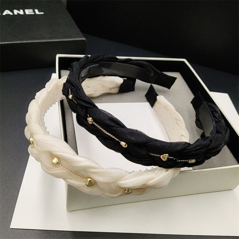 Black twisted hairband, women's autumn and winter silk hairpin, anti-slip with teeth, gold bead chain, high head top headband, a new trendy style Application Scenario