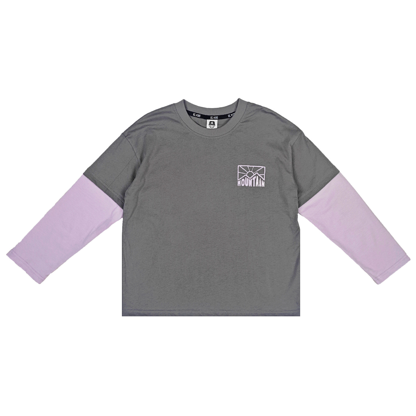 Autumn Boys' long-sleeved T-shirt 2025, Xinshan series loose children's clothing, autumn pure cotton top, two pieces for spring and autumn children's leave Specification image