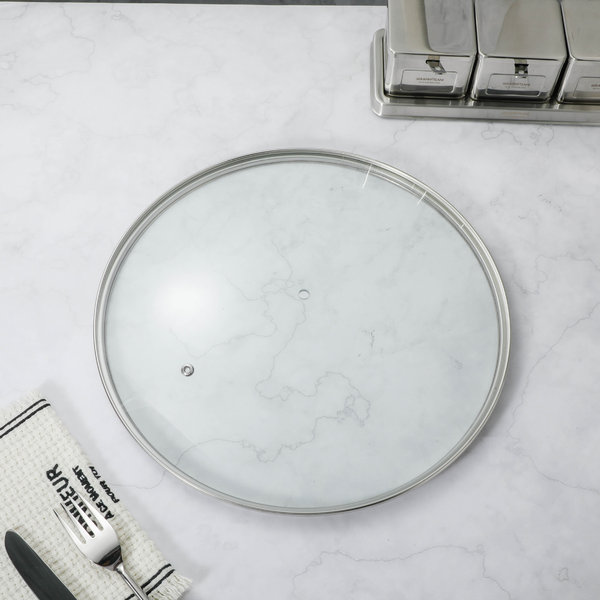 Wholesale of G-shaped wok, soup pot, tempered glass pot lid, cooking pot, soup pot, steamer, flat pan glass pot lid Item Picture