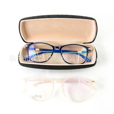 格纹皮质光学镜眼镜盒近视镜老花镜眼镜盒详情图2
