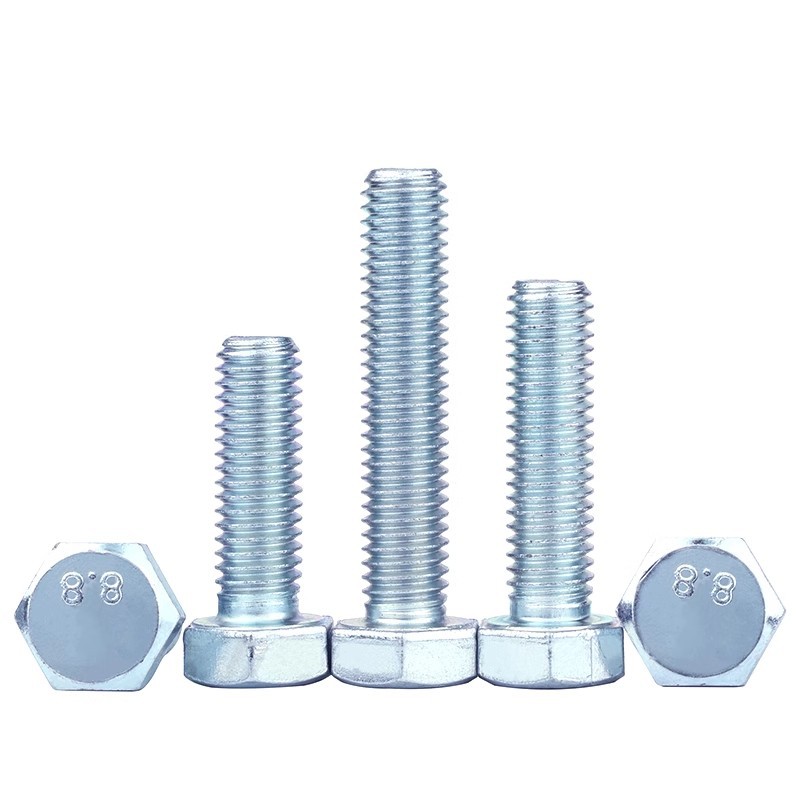Grado 8,8 tornillo hexagonal externo galvanizado de alta resistencia GB5783 perno tornillo diente completo medio diente M8M10M12M16M2 Specification image