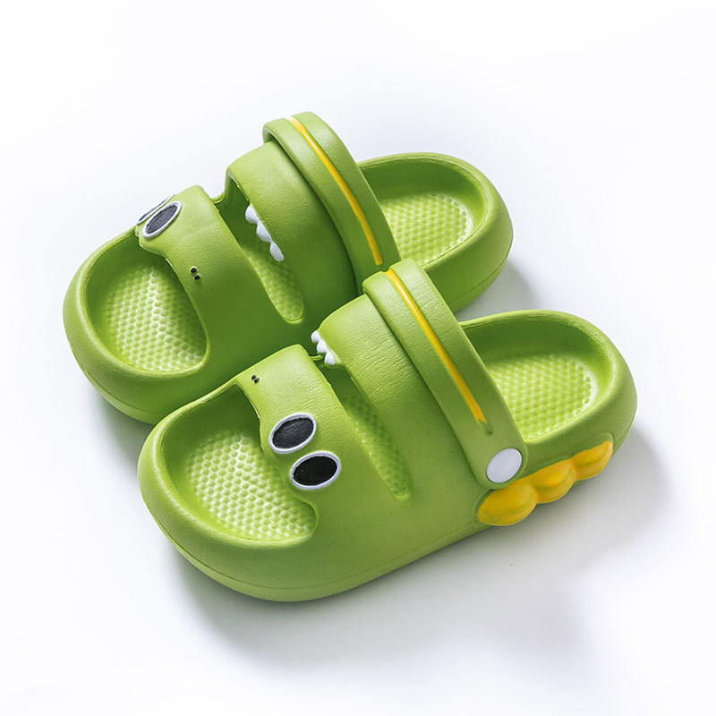 棉拖鞋儿童冬季卡通/鞋扣配件/女童棉拖鞋/洞洞鞋/卡通橡皮白底实物图