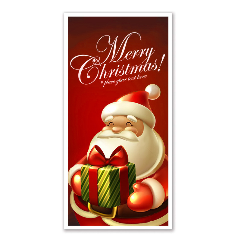 Cross-border Christmas door curtains, flags, dust-proof door casings, party supplies, 2025 new style Christmas background cloth customization Item Picture