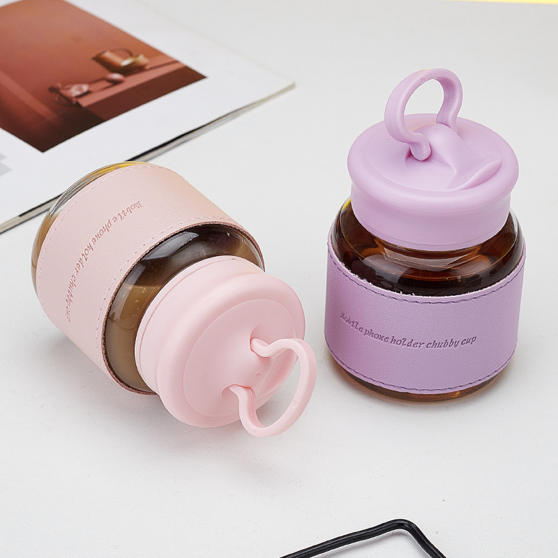 We are promoting the new chubby cup, a multi-color cute water cup, a phone stand cup, a portable glass cup with a logo, and a shaker cup Specification image