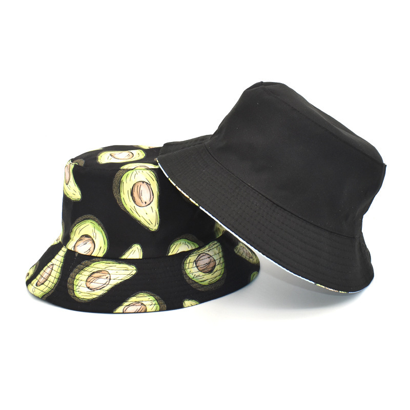 Crossover frutas aguacate sombreros de pescador hombres y mujeres verano al aire libre ocio deportes compras sombreros de protección solar Item Picture