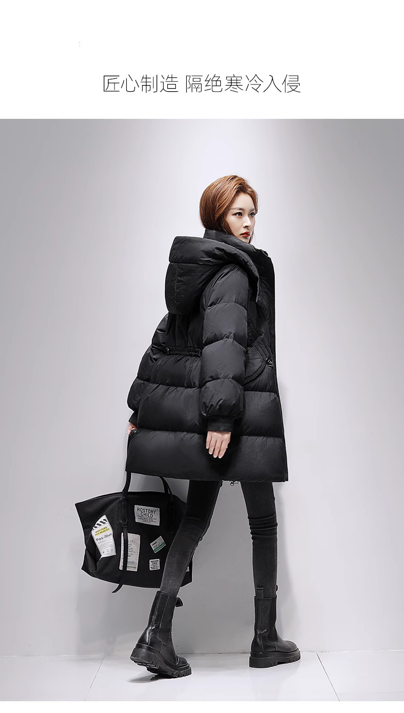专柜款防寒羽绒服女装2025年韩版时尚白鸭绒宽松收腰百搭保暖外套详情5