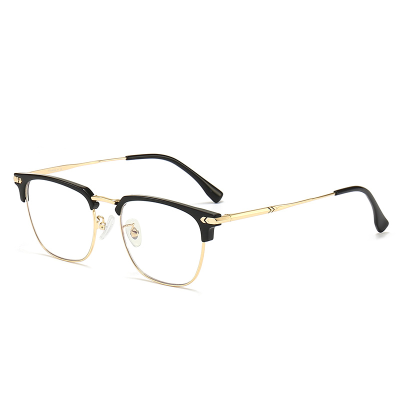 防蓝光新款眼镜框 tr90眉毛金属半框镜架男士复古商务眼镜半金属详情图4