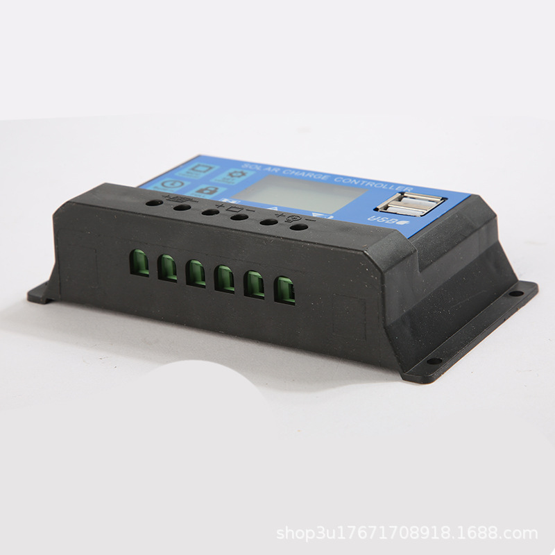 12V/24V10a 20A 30A Solar Charging Controller Photovoltaic Panel Controller Street Light Controller Specification drawing