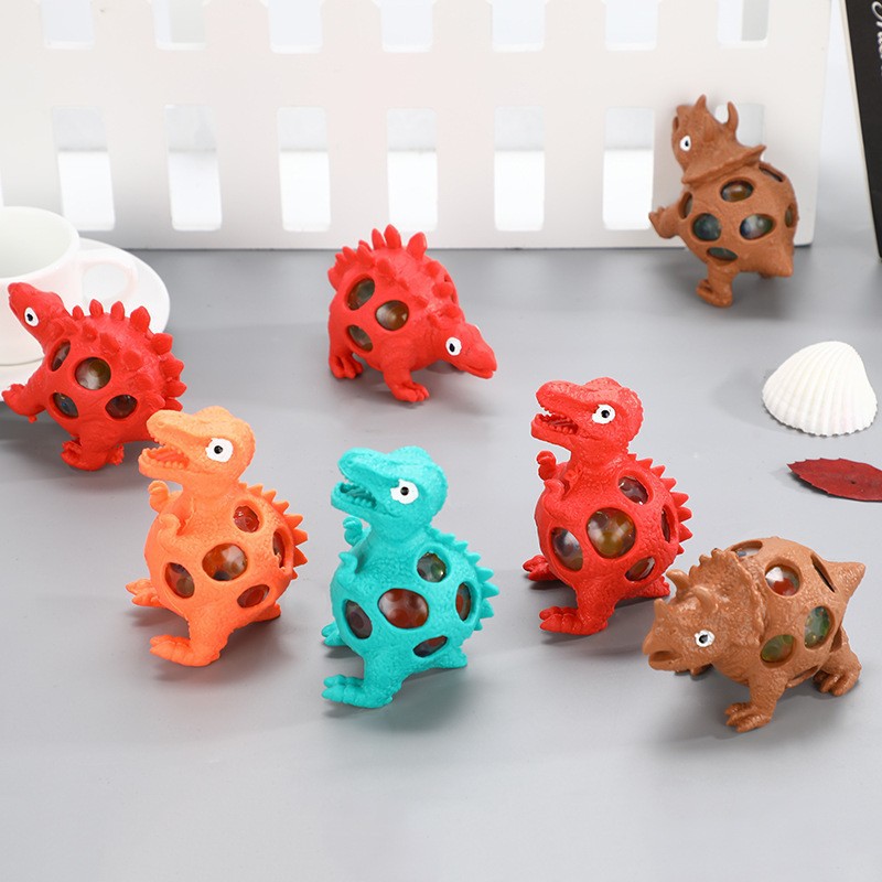 Decompression Venting Grape Ball Colorful Beads Creative Decompression Dinosaur Pinch Music Stand Small Toy Children's Gift details Picture