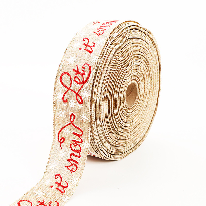 Christmas glitter gold onion Christmas ribbon Christmas ribbon Christmas ribbon gift decoration Christmas tree woven ribbon wholesale Specification image