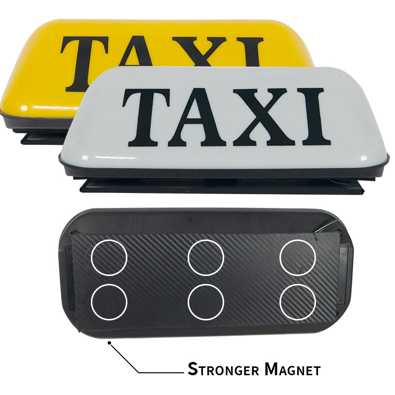 外贸跨境taxi灯磁吸固定12V的士灯防水耐晒出租顶灯大号TAXI灯产品图